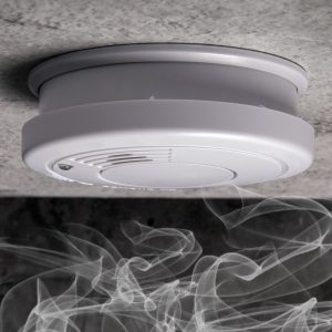 Smoke detector for commercial building