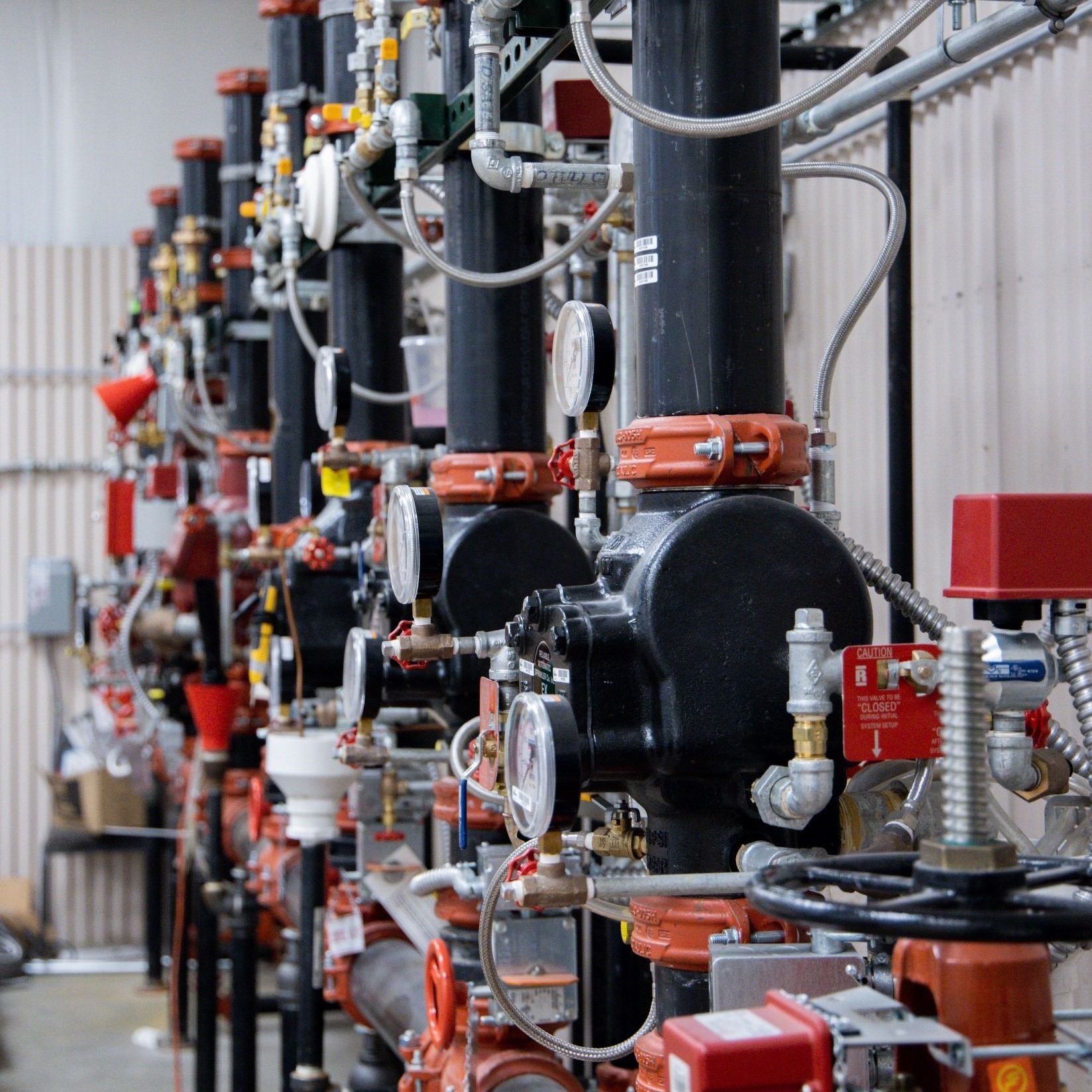 fire sprinkler system in training room