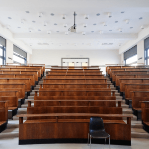 Hearing assist installation in lecture hall