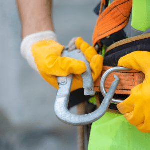 Safety harness fire prtoection